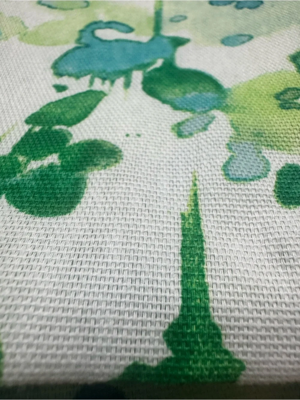Assorted Home Fabric Bundle Green, Navy, Red White 1.3lbs canvas 36x45” + more